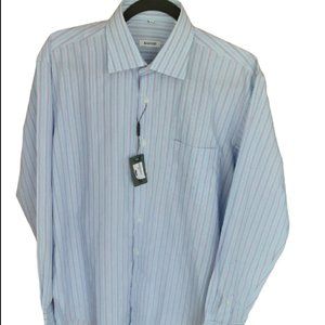Balmain Mens Long Sleeve Button Up Blue M